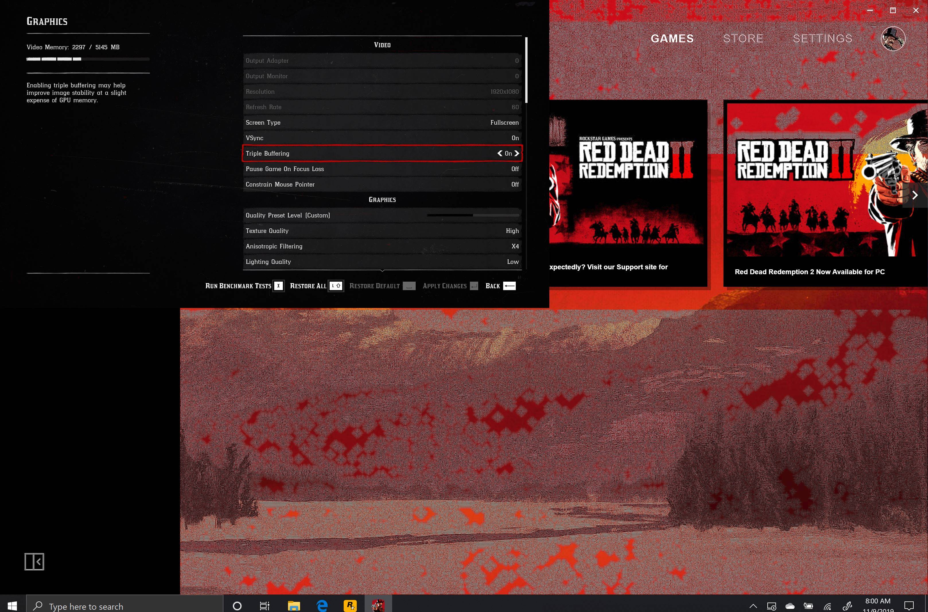 Resolution greyed out change, mini screen full screen? - PC - RDR2.org Forums