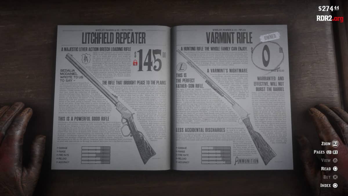 Lancaster Varmint Rifle Red Dead Redemption 2 Wiki