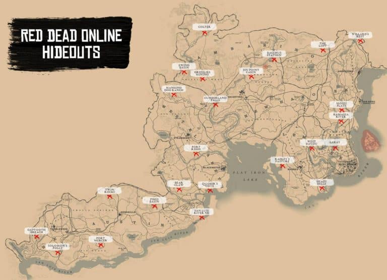 Red Dead Online Gang Hideout Spawn Locations