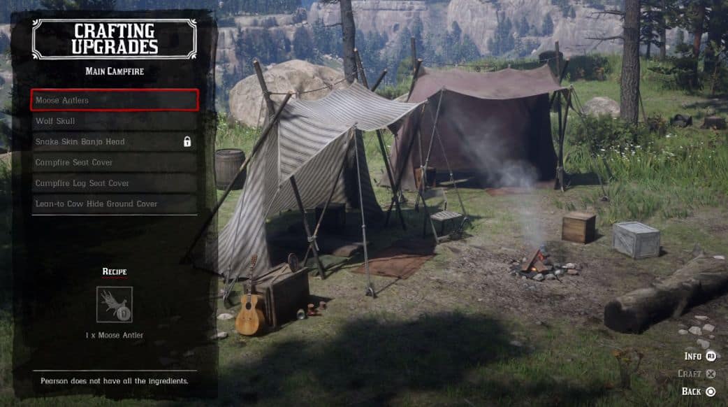 Red Dead Redemption 2 Pearson Crafting, Materials Guide