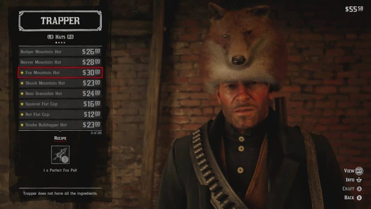 Red Dead Redemption 2 Trapper Crafting, Materials Guide
