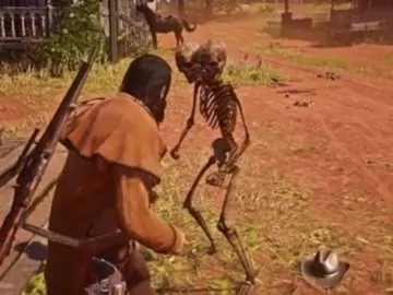 Two Headed Skeletons Accosting Red Dead Online Players